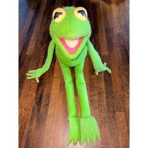Vintage Fisher-Price Kermit the Frog Muppet Doll Jim Henson Plush 850 Green 19"